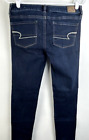 American Eagle Outfitters Women's Skinny Jeans Size 10 Dark Wash Denim Pockets
