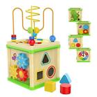 Wooden Activity Cube Toys for 1 Year Old Girl Gift, Educational Montessori