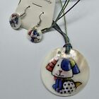 Royalty Dog Shell Pendant Necklace & Pierced Earrings Romero Britto Design