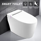 New Electronic Smart One Piece Toilet Heat Auto Flush Foot Sensor w/ Night Light