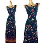 Vintage  VTG 90s cottagecore dress floral babydoll sundress midi length slip