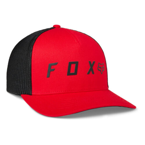 Fox Racing Mens Absolute Flexfit Hat Cap Curved Brim Iconic Logo Flame Red