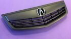 Fits TSX Front Bumper Upper Grill + OEM Emblem Whole Kit With Molding All Black (For: 2011 Acura TSX Base 2.4L)