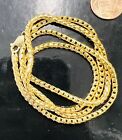 18K Yellow gold solid Franco chain Necklace 24 inch Lobster lock 37.0 gram