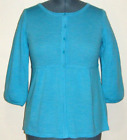 Boden Women Wool Cardigan Sweater Size 8-10 Lightweight  Empire Waist Blue