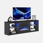 Bestier Modern Electric Fireplace TV Stand for 75 inch TV