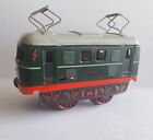 Vintage West Germany Wind Up Tin Locomotive / Train Toy Green and Red