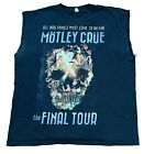Motley Crue Final Tour 2014 Bad Things Come To End Adult XL Black Cut Sleeves