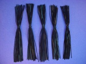 5 silicone Skirt Solid Black 5-91 Lure Spinnerbait Buzz jig Bass Tackle