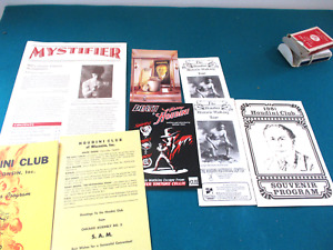 Vintage Collection of Houdini Museum brochures,newsletters,programs, postcards