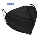 20/60/100 PCS KN95 Face Mask 5-Layer Disposable Respirator Adult Size US Black