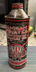 Vintage Cone Top Marvel Mystery Oil Can - Empty