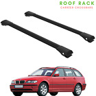 Fits BMW 3 Series E46 Wagon 1999-2005 Roof Rack Rails CrossBars Black Color (For: BMW)