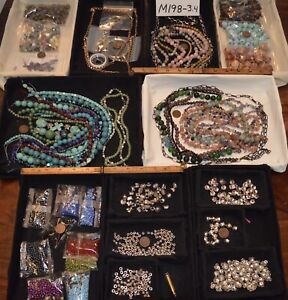 Large-Huge Lot Jewelry Making BeadsNew:Silver,Star Cut Stone,Turquoise,Wood,Chan