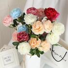3 Heads Rose European Silk Artificial Peony Flower for Home Wedding Wall Decor
