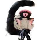 Black Nurse Hat Cosplay Cat Fox Neko Ears Hairhoop for Cosplay Accessories