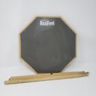 New ListingEvans RealFeel Drum Practice Pad Gray 12 in. GREAT SHAPE WITH 3 STICKS