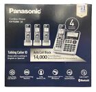 NEW Panasonic KX-TG994 SK DECT 6.0 Bluetooth 4-Cordless Handset Phone Bundle