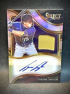 New Listing2021 Panini Select /99 RC ROOKIE PATCH AUTO TYRONE TAYLOR Game-Used Brewers KN1