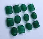 Natural 110 Ct Lot Certified Colombian Green Emerald Oval Mix Cut Loose Gemstone