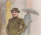 BOSTON RUBBER SHOE CO TRADE CARD STORM KING RUBBER BOOTS, MAN IN THE RAIN   K170