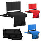 Stadium Seat Chairs with Back Support, Built-in Cup Holder and Shoulder Strap
