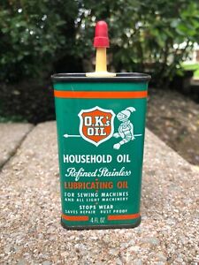 New ListingVintage OK Household Oil Tin Can