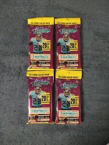 2021 Panini Absolute Football Value Cello Fat Pack New Lot Of 4 Packs