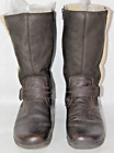 CLARKS 39380 WOMEN'S BROWN LEATHER FAUX FUR ZIP-UP BOOTS - SIZE 8.5 M
