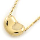 Tiffany & Co. Necklace Bean Design 11mm Beans Heart Elsa Peretti 750 Yellow Gold