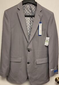 Perry Ellis Portfolio Mens 38 L Beige Khaki  Gray Jacket Sport Coat NWT