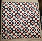 Unfinished Quilt Top, “Checked Diamonds”, 54 1/2 Inches X 54 1/2 Inches
