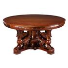 New ListingAntique Mahogany Banquet Table with 8 Leaves. Opens to 11 Feet! #22068
