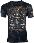 Affliction Men's T-Shirt AC OUTBACK Skull Biker Black Tattoo S-5XL