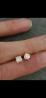1.10 ct natural ideal round diamond solitaire stud earrings 14 yellow gold