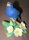 Lenox Fine Porcelain INDIGO BUNTING Garden Bird Collection Figurine 1992