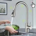 Brushed Nickel Touch sensor Kitchen Sink Faucet Pull Down Sprayer Automatic Taps