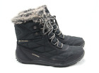 Columbia Shorty III Boots Womens Sz 8.5 Winter fur BL5961-010 Black Waterproof