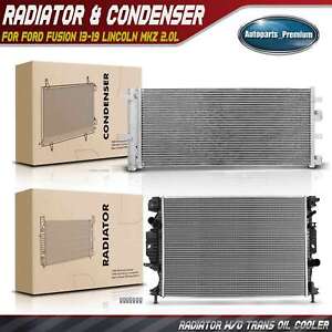 New Radiator & AC Condenser Cooling Kit for Ford Fusion 13-19 Lincoln MKZ 13-18