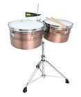 Tycoon Percussion Timbales Drums Set Deep-Shell Antique Copper Finish - 14