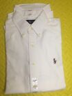 Ralph Lauren Polo Men's Long Sleeve Button-Down Oxford Shirt Small Size White
