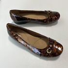 Clarks Collection Womens Propose Spire Slip On Flats Brown Tortoise Sz 9.5 M