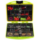 Full Loaded Fishing Tackle Box 24 Compartments Hook Spoon Water-resistant Swivel