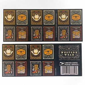 US # 5615-5618 WESTERN WEAR (2021) - Booklet Pane of 20 Forever Stamps SEALED