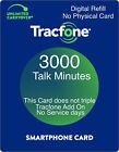 TracFone 3000 Minutes Prepaid Add On Refill Card, Only For Smartphones.