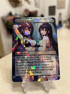 Custom MTG Card - Doubling Season V3 - Custom Art, Foil, Borderless