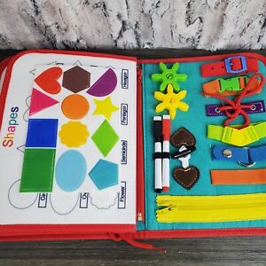 Busy Quiet Book Travel Preschool Learning Airplane Toy Montessori Sensory Board