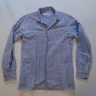 Officine Generale Men's Long Sleeve Button Shirt Linen Cotton Blend Size Small