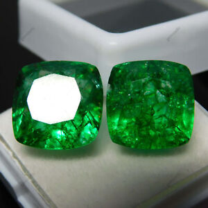 18 Ct Natural Untreated Green Colombian Emerald Certified Loose Gemstone