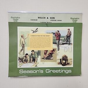 New Listing1969 REMINGTON PETERS Waterfowl Hunting 12 Month Advertising WALL CALENDAR 14x22